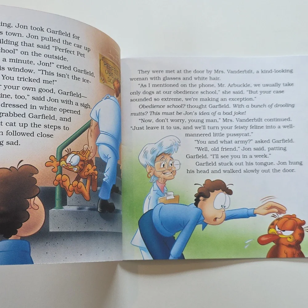Garfield Book Set - Comic Book, Discovers America And Obedience School